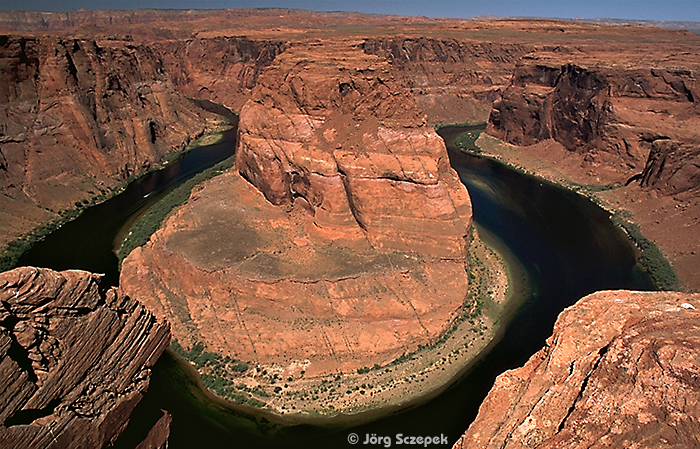 Page, Blick hinunter auf die große Schleife des Colorado River