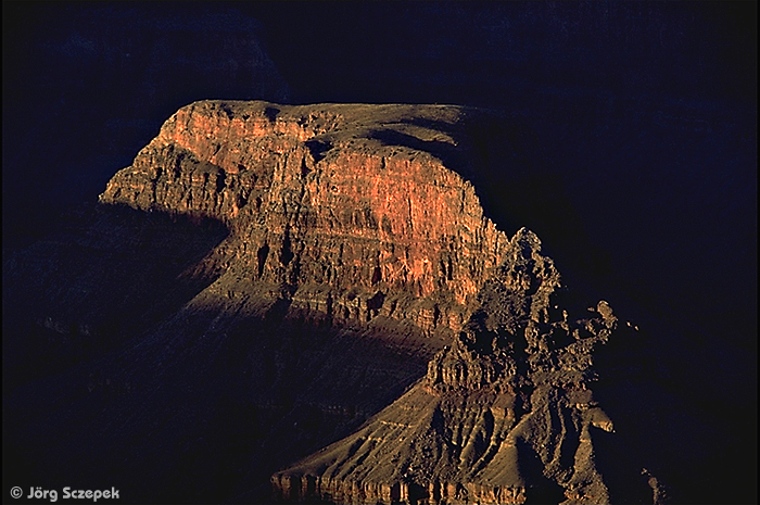 Grand Canyon, Tonto Plattform im Licht des Sonnenuntergangs