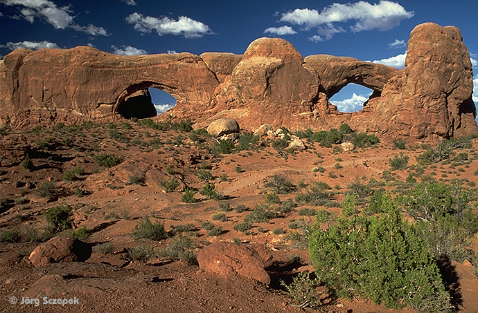 Die Feldformationen North and South Window im Arches NP