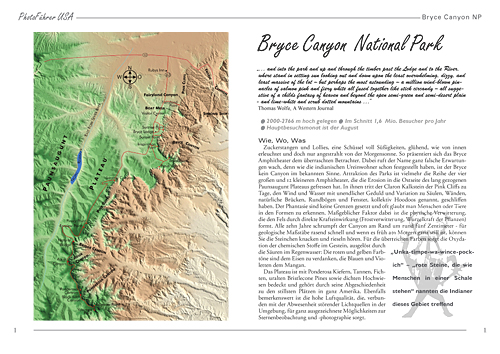 Abbildung einer Seite des PhotoFührer USA PDF-Kapitels Bryce Canyon NP, Cedar Breaks NM