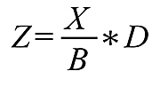 Formel zur Berechnung des Zerstreuungskreisdurchmessers