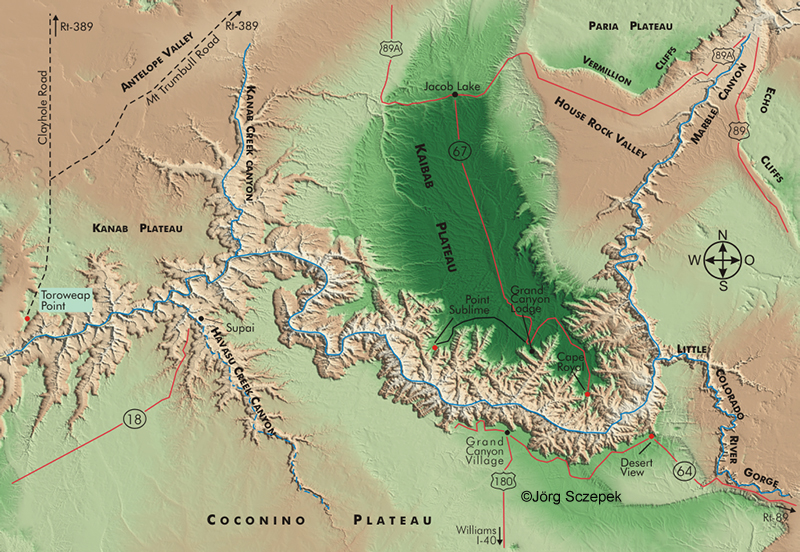 buecherundbilder.de Reiseinfos Grand Canyon NP, Zahlen und Fakten