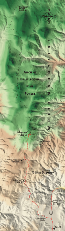 Landkarte der White Mountains