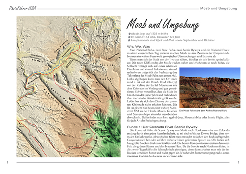 Abbildung einer Seite des PhotoFührer USA PDF-Kapitels Moab und Arches NP