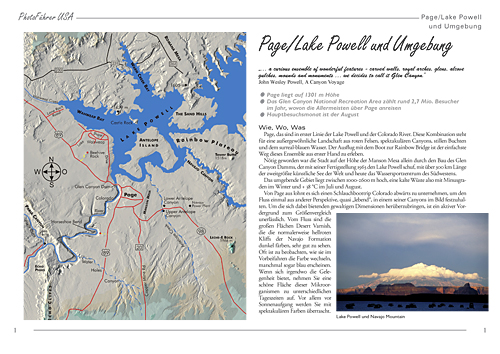 Abbildung einer Seite des PhotoFührer USA PDF-Kapitels Page/Lake Powell