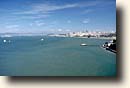 San Francisco : Blick von der Bräcke auf die Stadt