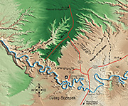 Landkarte Goosenecks SP, Valley of the Gods