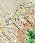 Landkarte Moab und Umgebung