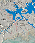 Landkarte Page und Lake Powell