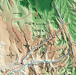 Landkarte Zion National Park, Great West canyon